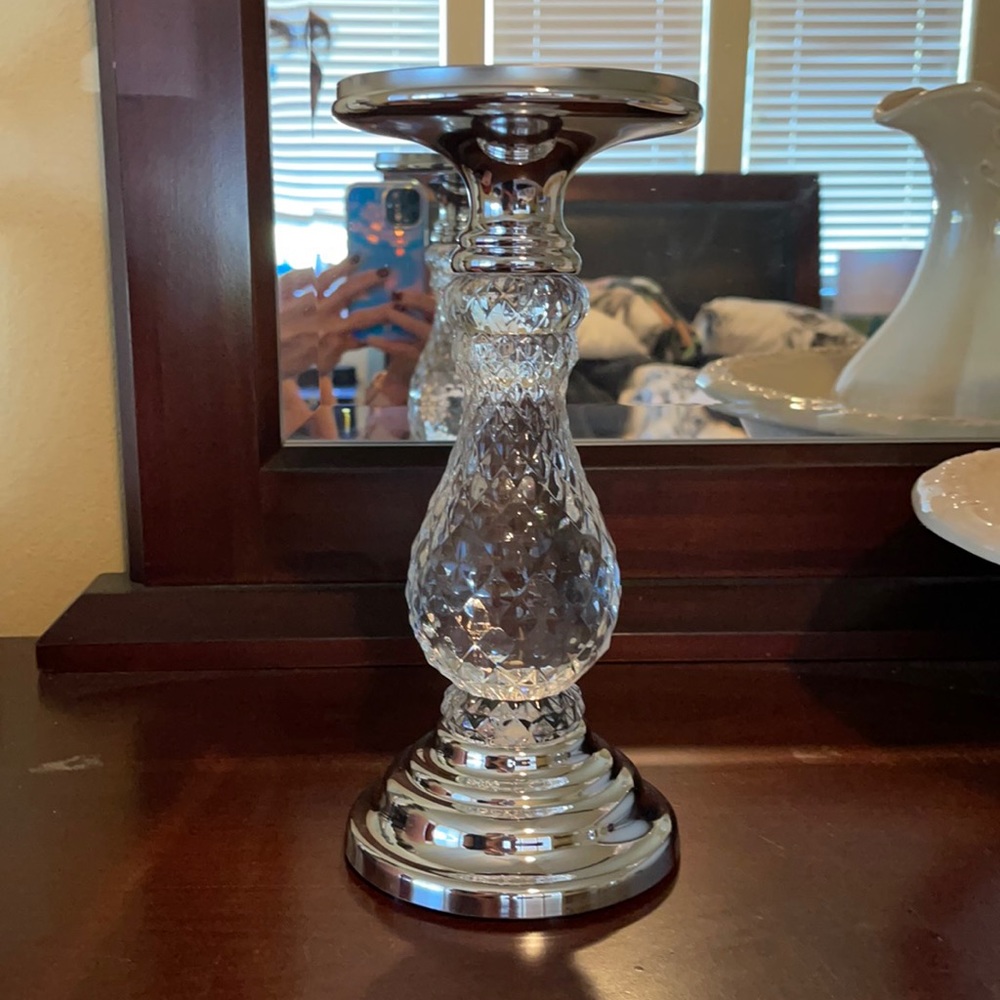 Bath and Body Works Silver Glitter Pedestal